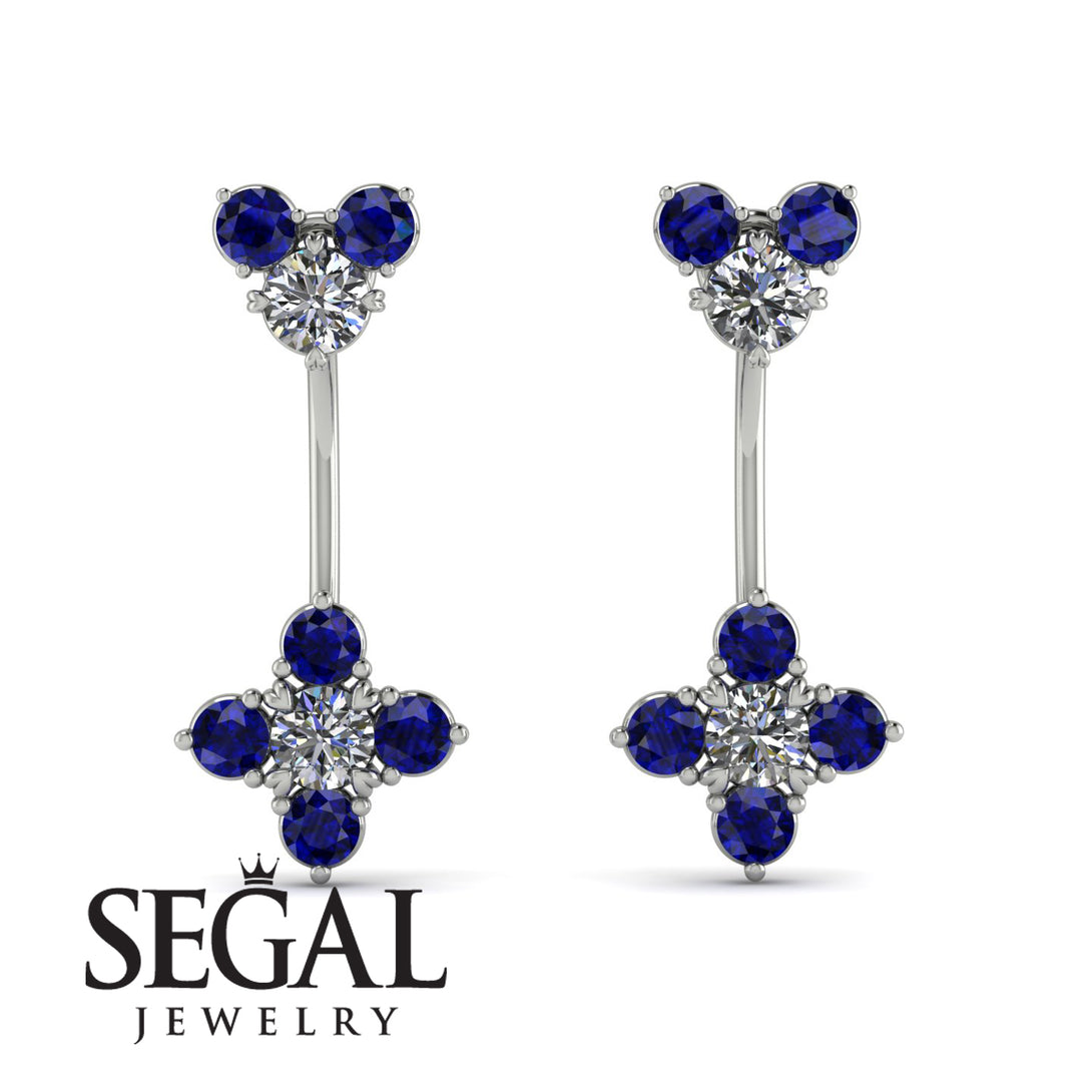 Hanging Diamond Compass Earrings - Brittany No. 63