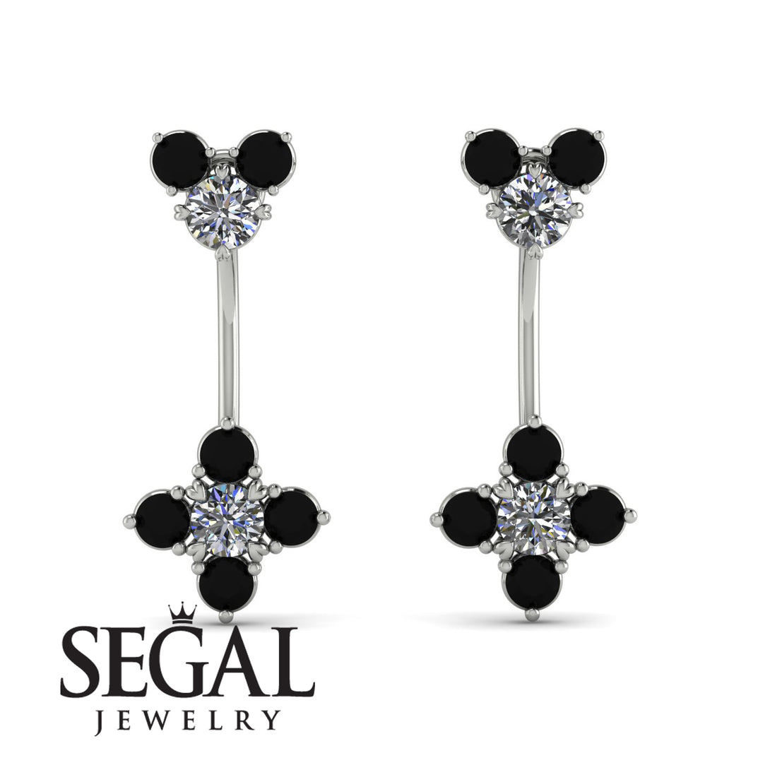 Hanging Diamond Compass Earrings - Brittany No. 33