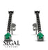 Hanging Oval Emerald Earrings - Tatiana No. 24