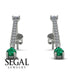 Hanging Oval Emerald Earrings - Tatiana No. 18
