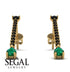 Hanging Oval Emerald Earrings - Tatiana No. 22 image 11