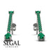 Hanging Oval Emerald Earrings - Tatiana No. 21