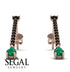 Hanging Oval Emerald Earrings - Tatiana No. 23 image 11