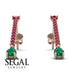 Hanging Oval Emerald Earrings - Tatiana No. 26 image 11
