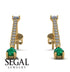Hanging Oval Emerald Earrings - Tatiana No. 16 image 11