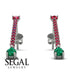 Hanging Oval Emerald Earrings - Tatiana No. 27