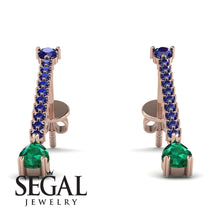 Hanging Oval Emerald Earrings - Tatiana No. 29 image 1