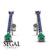 Hanging Oval Emerald Earrings - Tatiana No. 30 image 11