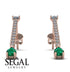Hanging Oval Emerald Earrings - Tatiana No. 17