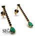 Hanging Oval Emerald Earrings - Tatiana No. 22 image 2