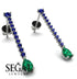 Hanging Oval Emerald Earrings - Tatiana No. 30 image 2