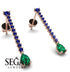 Hanging Oval Emerald Earrings - Tatiana No. 29 image 2