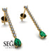 Hanging Oval Emerald Earrings - Tatiana No. 16