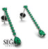 Hanging Oval Emerald Earrings - Tatiana No. 21 image 2