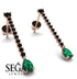 Hanging Oval Emerald Earrings - Tatiana No. 23
