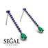 Hanging Oval Emerald Earrings - Tatiana No. 30 image 3