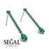 Hanging Oval Emerald Earrings - Tatiana No. 21