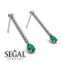 Hanging Oval Emerald Earrings - Tatiana No. 18 image 3