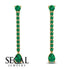 Hanging Oval Emerald Earrings - Tatiana No. 19 image 4