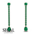 Hanging Oval Emerald Earrings - Tatiana No. 20 image 4