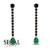 Hanging Oval Emerald Earrings - Tatiana No. 23 image 4