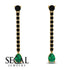 Hanging Oval Emerald Earrings - Tatiana No. 22 image 4