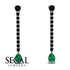 Hanging Oval Emerald Earrings - Tatiana No. 24 image 4