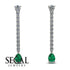 Hanging Oval Emerald Earrings - Tatiana No. 18