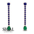 Hanging Oval Emerald Earrings - Tatiana No. 29 image 4
