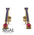 Hanging Oval Ruby Earrings - Tatiana No. 58