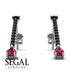 Hanging Oval Ruby Earrings - Tatiana No. 54