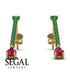 Hanging Oval Ruby Earrings - Tatiana No. 49