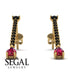Hanging Oval Ruby Earrings - Tatiana No. 52 image 11
