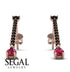 Hanging Oval Ruby Earrings - Tatiana No. 53
