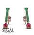 Hanging Oval Ruby Earrings - Tatiana No. 50 image 11