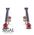 Hanging Oval Ruby Earrings - Tatiana No. 59 image 11