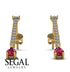 Hanging Oval Ruby Earrings - Tatiana No. 46