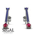 Hanging Oval Ruby Earrings - Tatiana No. 60 image 11