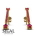 Hanging Oval Ruby Earrings - Tatiana No. 55 image 11