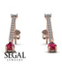 Hanging Oval Ruby Earrings - Tatiana No. 47