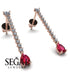 Hanging Oval Ruby Earrings - Tatiana No. 47 image 2