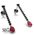 Hanging Oval Ruby Earrings - Tatiana No. 54 image 2