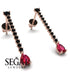 Hanging Oval Ruby Earrings - Tatiana No. 53 image 2