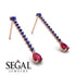 Hanging Oval Ruby Earrings - Tatiana No. 59 image 3