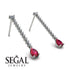 Hanging Oval Ruby Earrings - Tatiana No. 48 image 3
