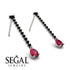 Hanging Oval Ruby Earrings - Tatiana No. 54