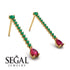 Hanging Oval Ruby Earrings - Tatiana No. 49 image 3