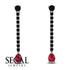 Hanging Oval Ruby Earrings - Tatiana No. 54 image 4