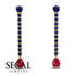 Hanging Oval Ruby Earrings - Tatiana No. 58 image 4