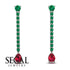 Hanging Oval Ruby Earrings - Tatiana No. 51 image 4